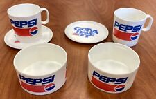 Vintage 1991-92 Pepsi mini Chilton plastic tea set: 2 each cups, bowls, plates picture