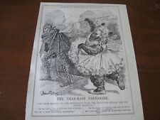 1909 Original POLITICAL CARTOON - RUSSIAN BEAR as BALLERINA Ballet Dancer TUTU picture