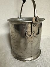 Vintage Silvertone Ice Buaket w/Iron Handle (May be Handmade?) UNUSUAL picture