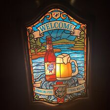 Vintage Heileman's Old Style Beer Welcome Lighted Sign 80s picture