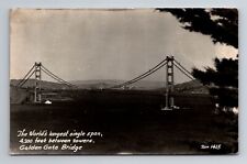 San Francisco CA-California RPPC Golden Gate Bridge Vintage c1946 Postcard picture
