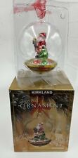 Kirkland Glass Ornament Ball Santa Claus W/Box Lots of detail picture