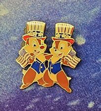 WDW DISNEY 2008 Patriotic 4th Of July Chip 'n' Dale Flags & Hat - PIN #61626 picture