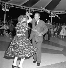Walt Disney Dancing at Carnation Plaza, Disneyland, Anaheim -Vintage Photo Print picture