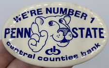 Penn State University College Pin Number 1 Central Bank 2.75” Football Vintage picture