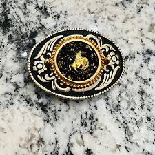 Vintage Bucking Bronco Horse Oval Belt Buckle Made in USA picture
