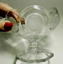 AVON's 91st Anniversary 1886-1977 Fostoria Clear Coin Glass Sherbet Dessert Bowl picture