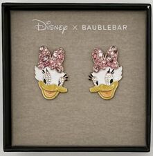 Disney x BAUBLEBAR Pretty Daisy Duck Stud Earrings with Pink Crystal Bows NIB picture