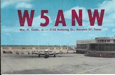 QSL 1958 Houston Texas Airport photo  radio card picture
