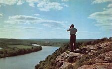 Vintage Postcard Kaysinger Bluff Ozark Missouri MO Scenic Aerial View Binocular picture
