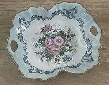 Vintage Limoges France Hand Painted Roses Vanity Tray 6.5” x 5.5” picture