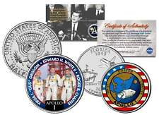 APOLLO 1 SPACE MISSION 2-Coin Set U.S. Quarter & JFK Half Dollar NASA ASTRONAUTS picture
