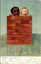Tuck's Black and White Children in Chimney 1908 Postmark Postcard picture