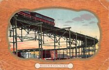 New York Elevated R. R. Railroad Curve 1912 Postcard picture