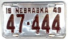 Nebraska 1949 License Plate Vintage Tag Valley County Man Cave Garage Decor Pub picture