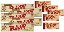 10X RAW Organic Hemp King Size Slim Cigarette Rolling Papers + 5 packs Wide Tips picture
