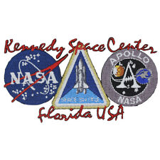 NASA/SPACE SHUTTLE/APOLLO Embroidered 3 Emblem Patch ALL ONE PIECE picture