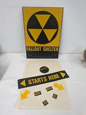Vintage 1960's Fallout Shelter sign NOS - Overlays shipping paper  picture