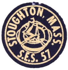 Vintage Sea Explorer Ship 57 Stoughton Massachusetts Felt Patch MA Boy Scouts picture