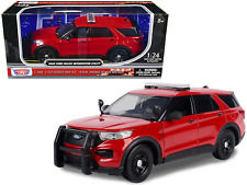 2022 Ford Police Interceptor Utility Unmarked Red 1/24 Diecast Model Car picture