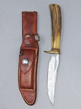 1960s VIETNAM-ERA VINTAGE RANDALL-MADE KNIFE model 7-5 STAG HANDLE picture