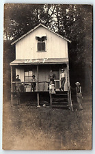RPPC Duck Lake Springport Michigan MI 2 Cyko Postcard Set Family at Cottage picture