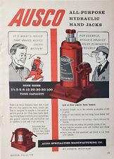 Lot of 3 Vintage AUSCO Hydraulic Hand One End Lift Jack  Print Ads picture