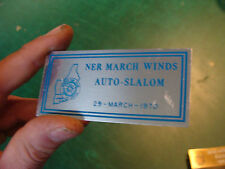 Unused Dash Plaque: march 29, 1970 NER MARCH WINDS AUTO-SALOM picture