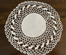 Vintage Cotton Crocheted Doily - White 11” picture