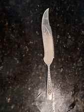 Customized 1800's Rogers Bros CAKE saw KNIFE silverplate MONO H picture