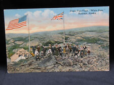 Under Two Flags at White PAss Summit Alaska Postcard UNPOSTED (0048) picture