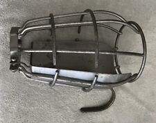 VINTAGE ANTIQUE INDUSTRIAL TROUBLE DROP LIGHT SAFETY BIRD CAGE picture