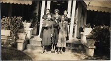 Ladies Photograph Outdoors Dresses 1930s Vintage Fashion 2 1/4 x 4 1/8 picture