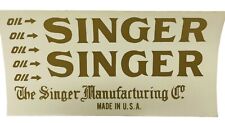 Vintage Singer Sewing Machine Oil Restoration Decals Stickers Gold Metallic New picture