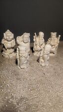 Six Vintage Chinese Resin Miniature Figurines Buddah Banyan Deer, Others  *Issue picture