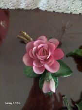 Vintage Porcelain Capodimonte Italy Large Flower Blossoms on Stem picture