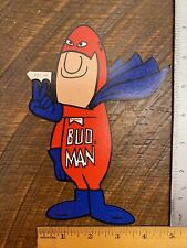 Vintage Bud Man Decal Sticker Budweiser Advertisement Retro 7.5” X 4.5” In Beer picture