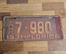 Vintage Orig. 1931 Florida TRUCK License Plate Tag Estate Find picture