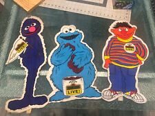 Vintage Sesame Street Live Souvenir Pennant Lot Of 3 Ernie, Cookie, Grover picture