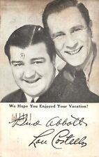 Bud Abbott & Lou Costello Steel Pier Atlantic City Personal Appear 1941 Postcard picture