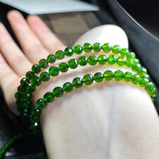 4.8mm Rare Natural Green Diopside Gemstone Round Beads Bracelet AAAA picture