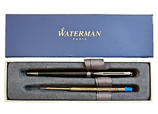 Waterman Hemisphere Collection Ballpoint Pen Black Silver Tone Trim picture