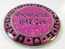 Poker Bitch Sparkling and Shiny Heavy Poker Card Guard Hand Protector NEW picture