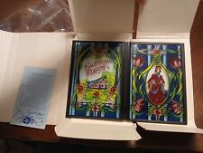 1976 Avon Rep. Holiday Gift-2 California Perfume Co. Stained Glass Panels. 7”x5” picture