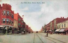 Benton Harbor Berrien County Michigan East Main Street Downtown 1910 Postcard picture