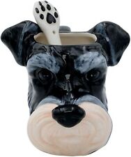 Coffee Mug Tea Ceramic Cup with Spoon Cute Dog Puppy Hand Made picture