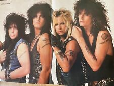 Motley Crue, Poison, Two Page Vintage Centerfold Poster picture