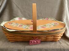Longaberger 2005 Collectors May Series PEONY Basket Liner Hand-Painted Lid picture