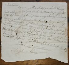 Handwritten letter early 1800s to Sarah Corning Preston, about making collars picture