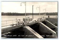 c1940's The Cooke Dam On The Au Sable Oscoda Michigan MI RPPC Photo Postcard picture